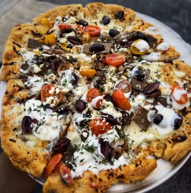 Greek Gyro Pizza.